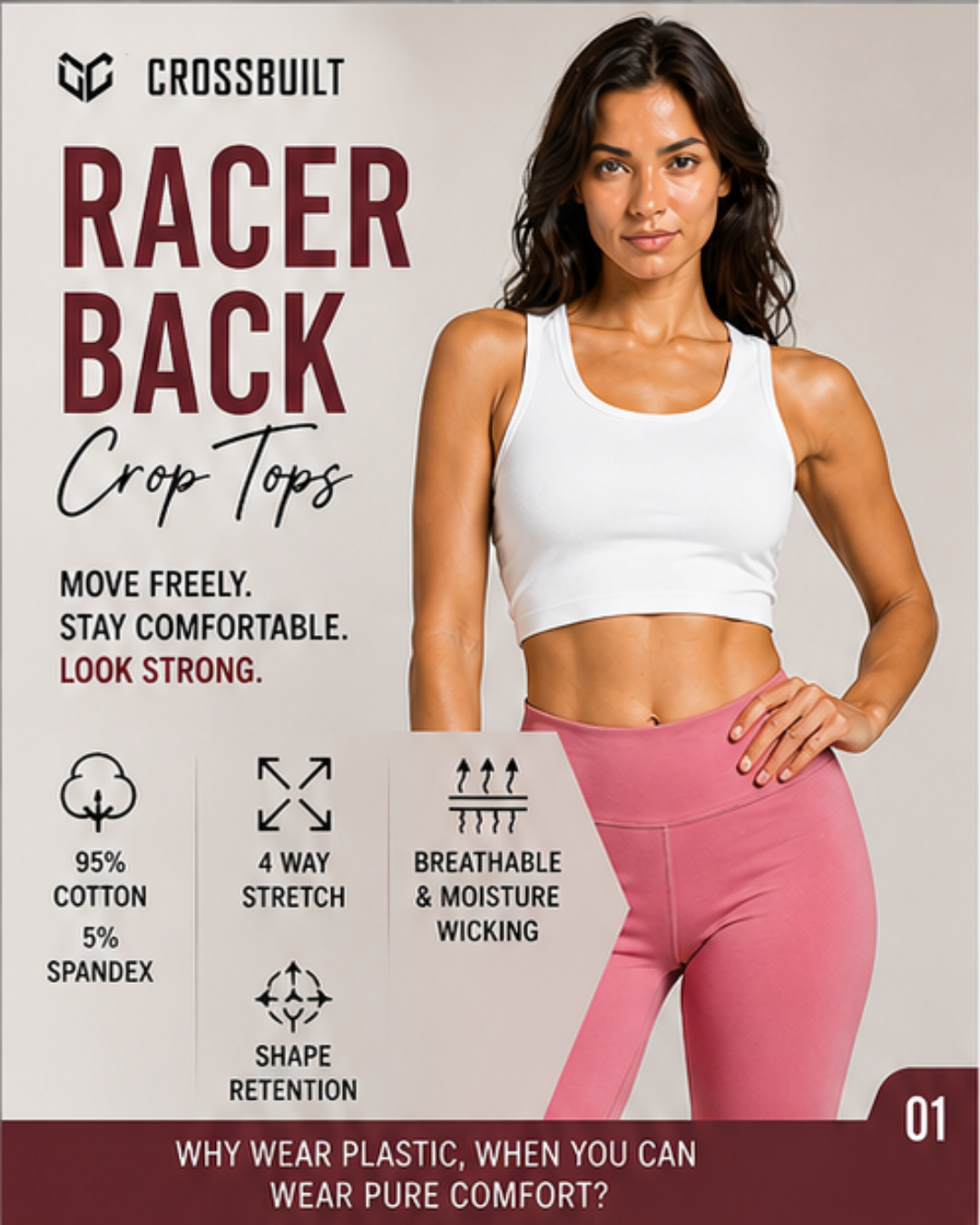 Racer Back Crop Top