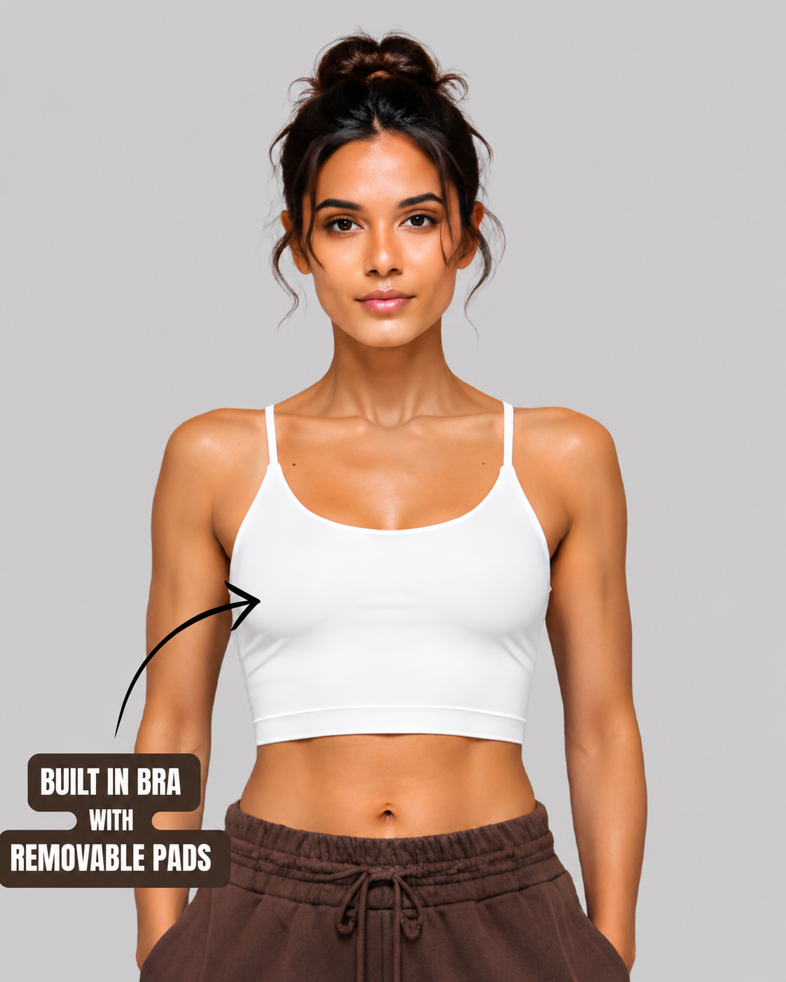 V Back Crop Top