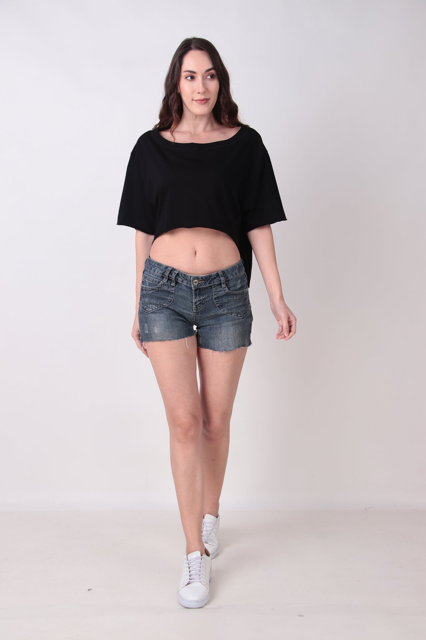 Oversized Tee with Short Front and long Back
