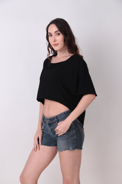 Oversized Tee with Short Front and long Back