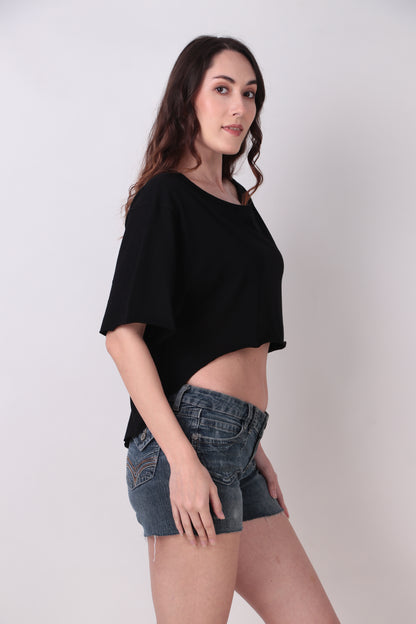 Oversized Tee with Short Front and long Back