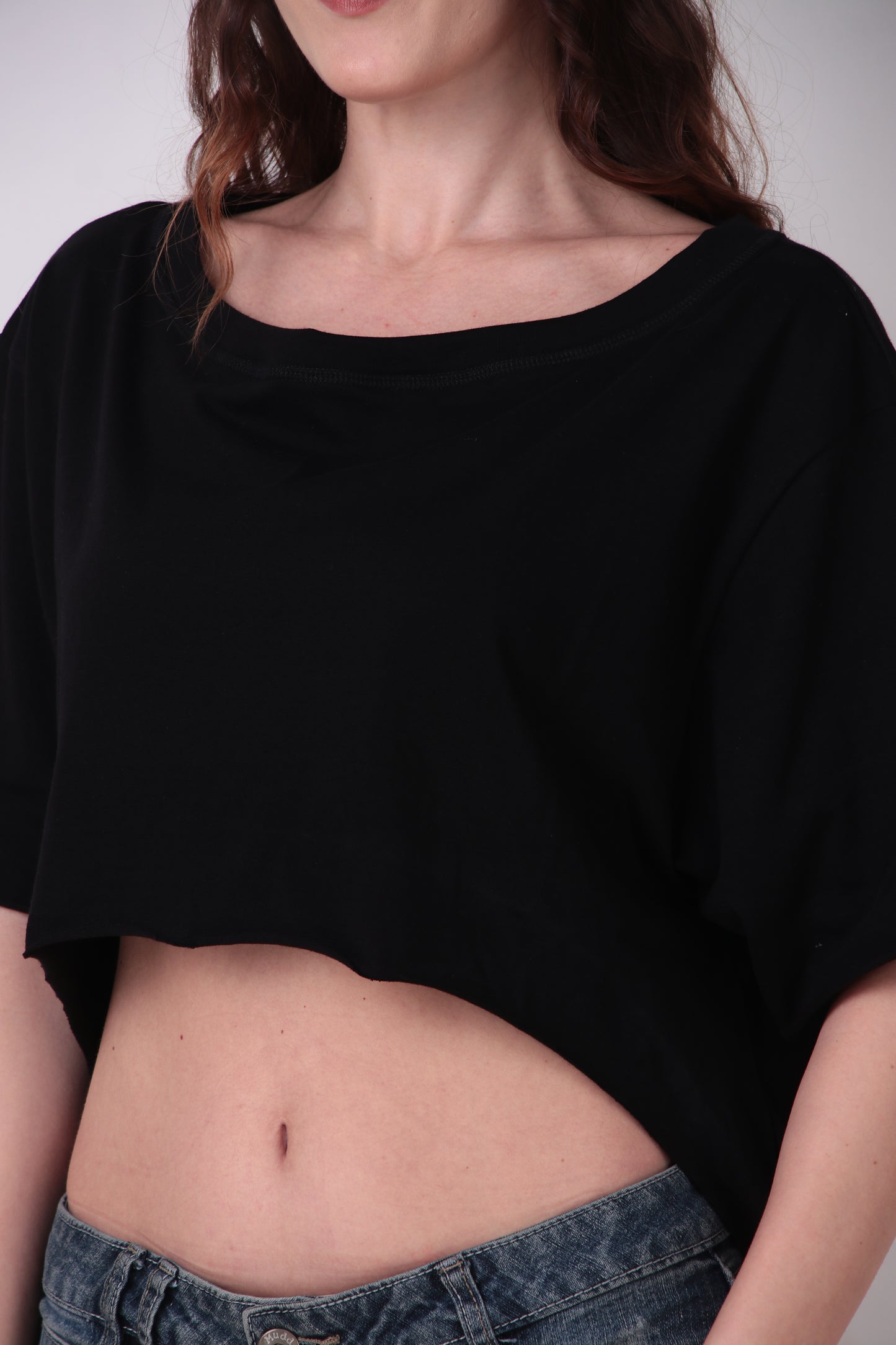 Oversized Tee with Short Front and long Back