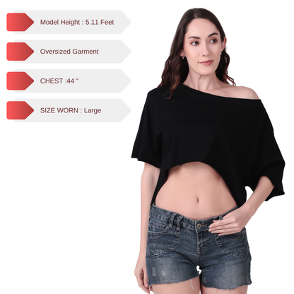 Oversized Tee with Short Front and long Back