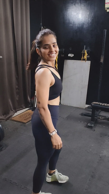 One Shoulder Two straps Crop Top