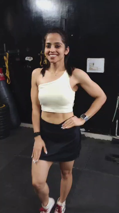 One Shoulder Crop Top