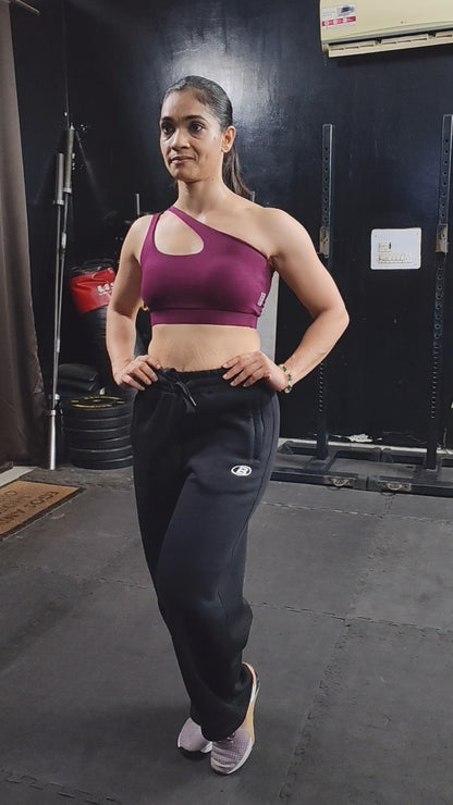 One Shoulder Two straps Crop Top