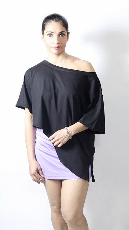 Basics - Oversized Asymmetric Slant Tee