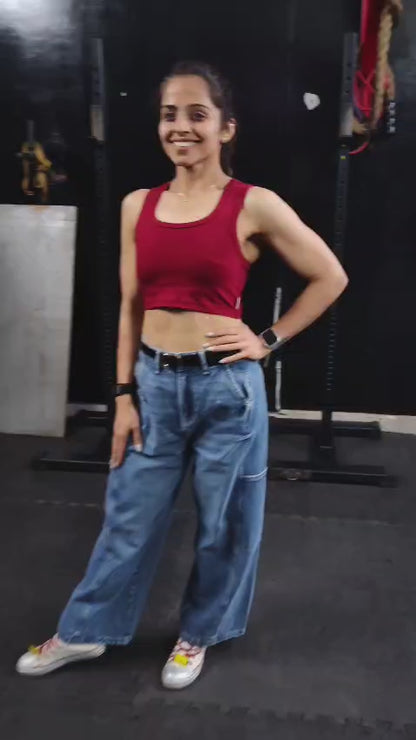 Racer Back Crop Top