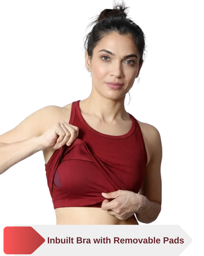 Basic Y Back Crop Top
