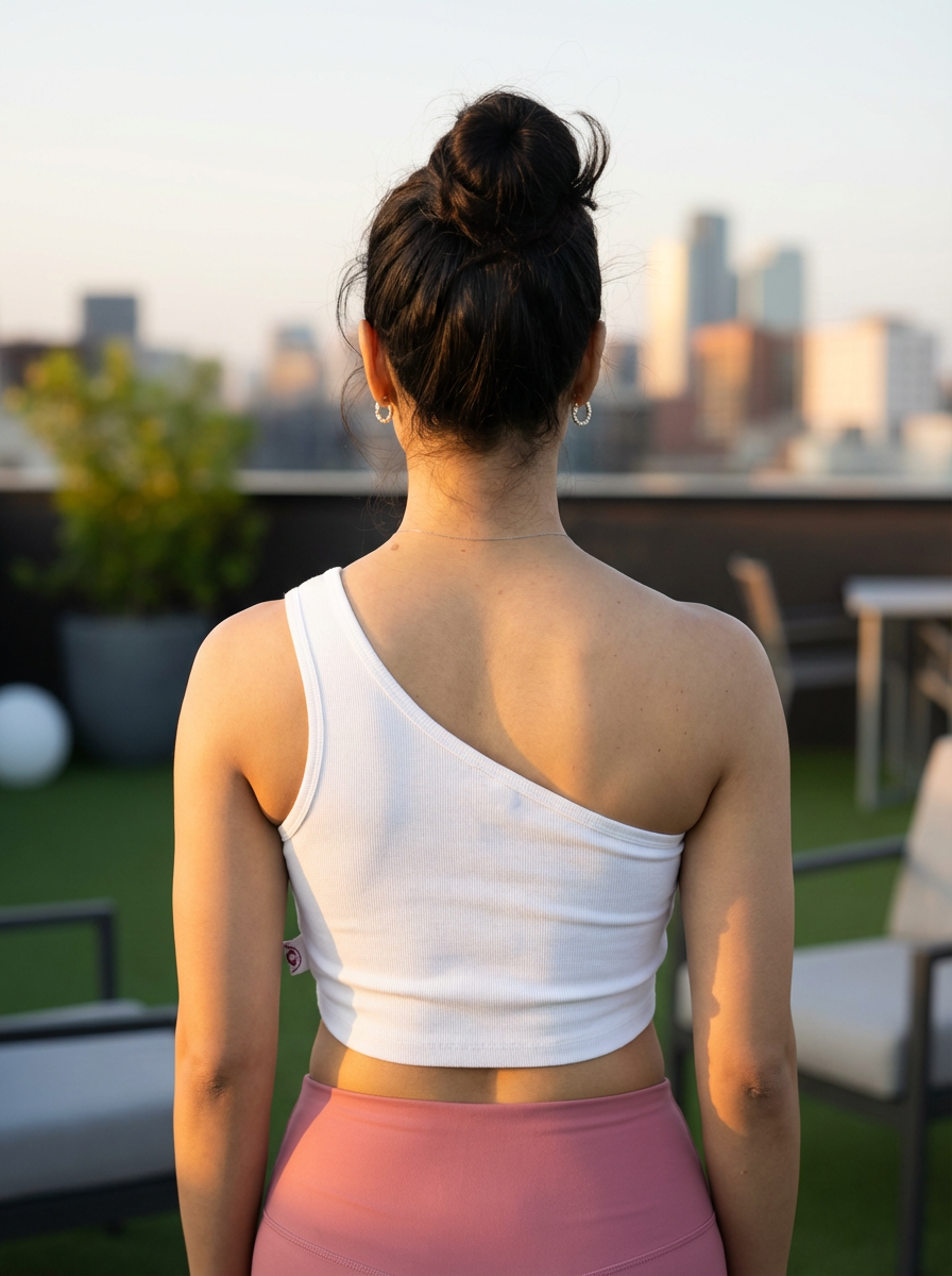 One Shoulder Crop Top