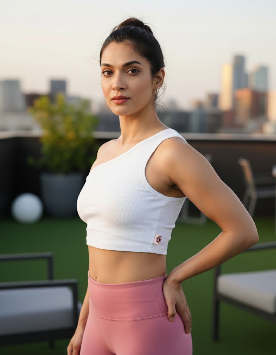 One Shoulder Crop Top