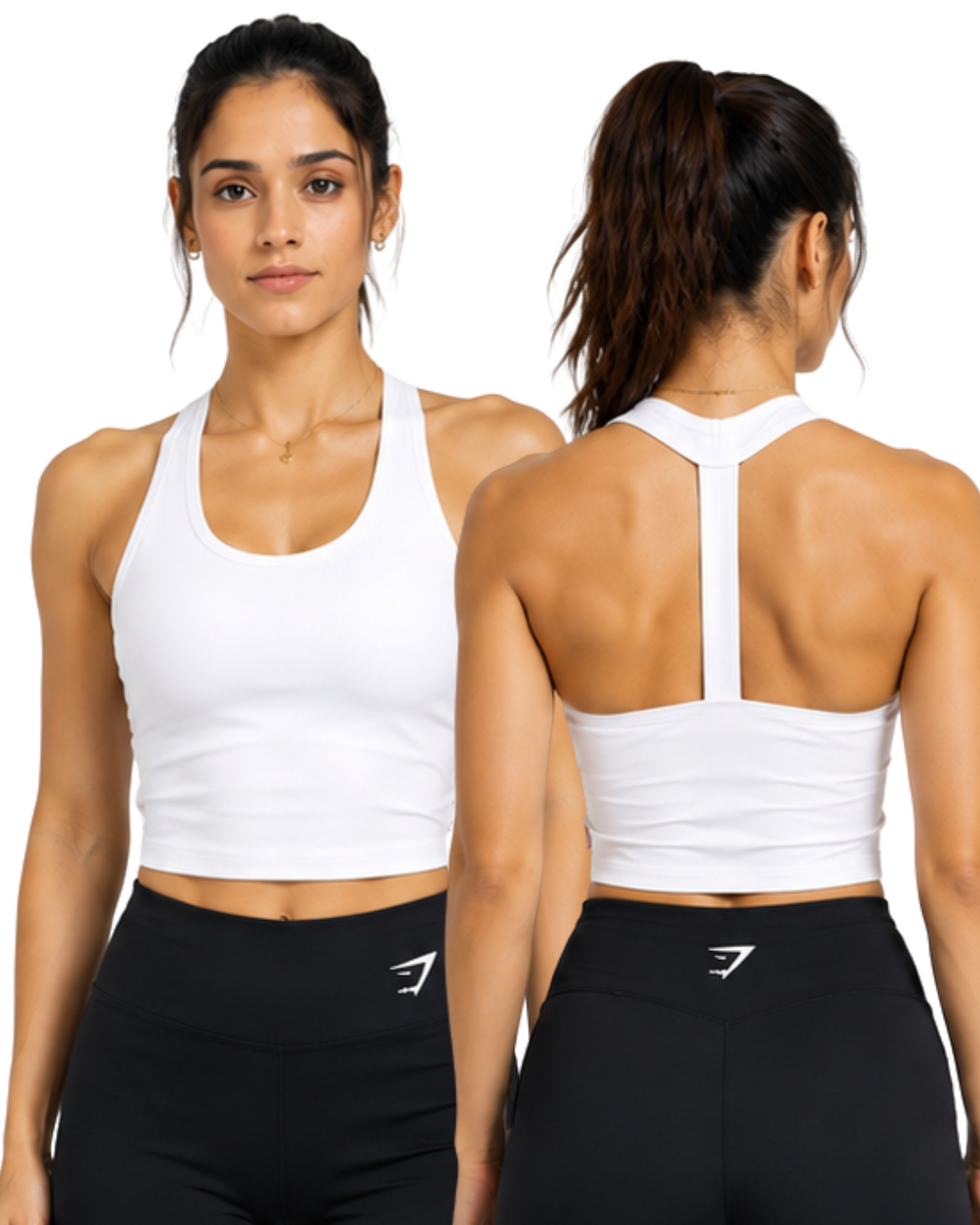 Basic Y Back Crop Top