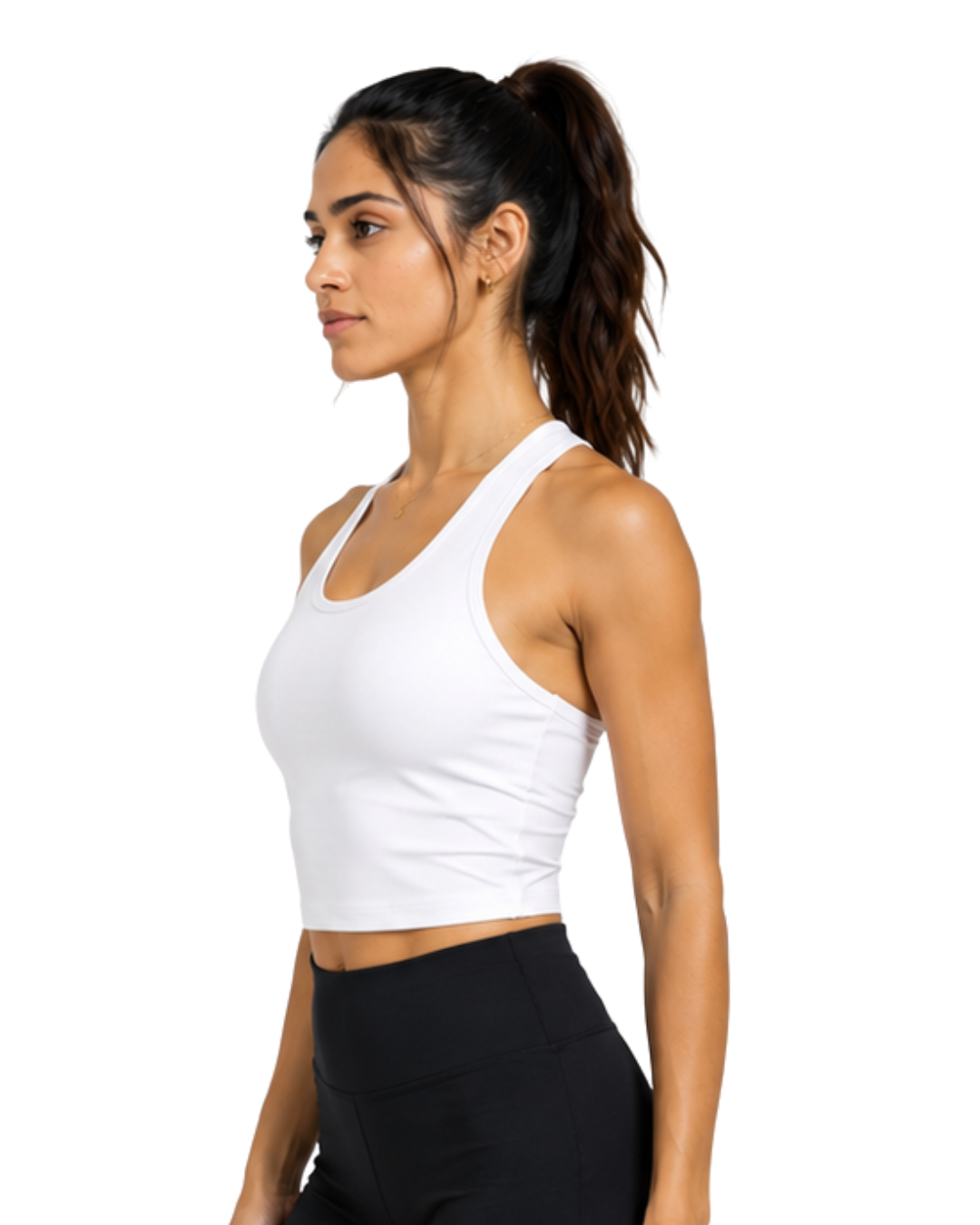 Basic Y Back Crop Top