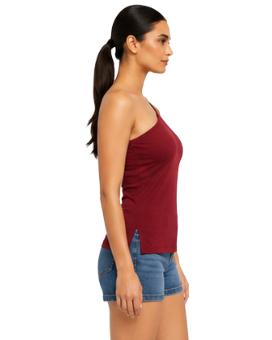 Basic Black one shoulder Tank Top