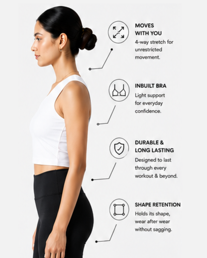 One Shoulder Crop Top
