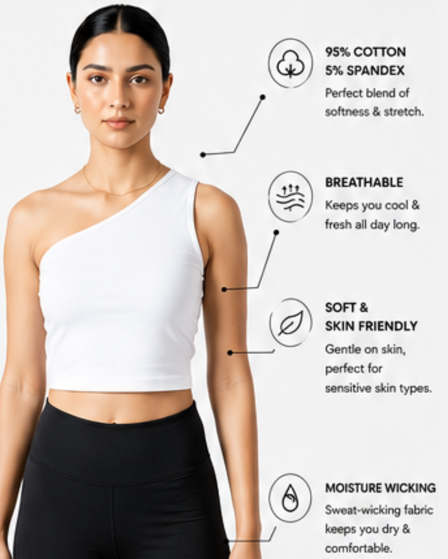 One Shoulder Crop Top