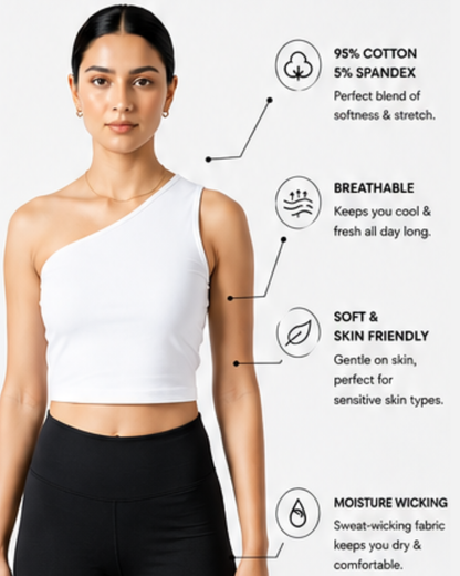 One Shoulder Crop Top