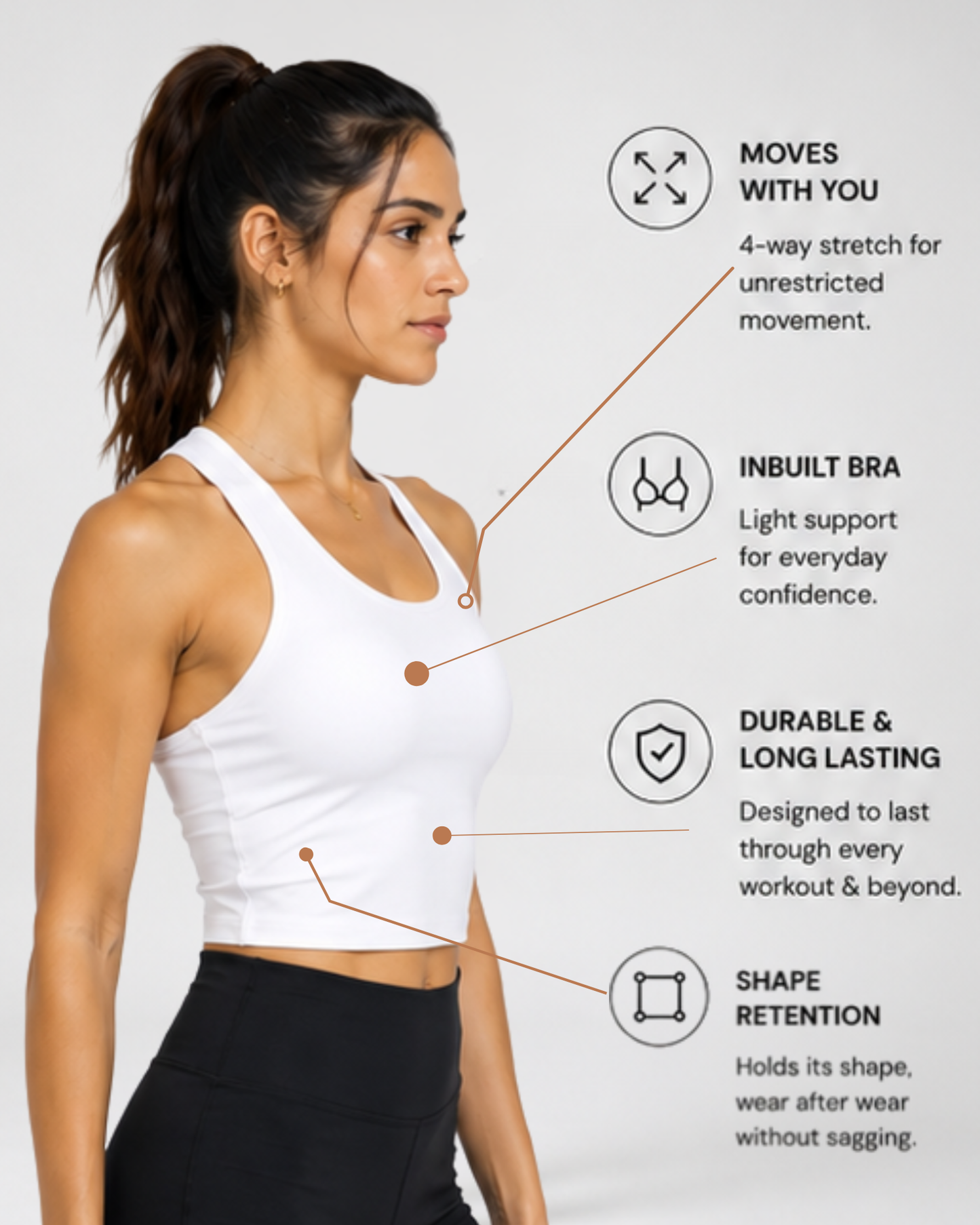 Basic Y Back Crop Top