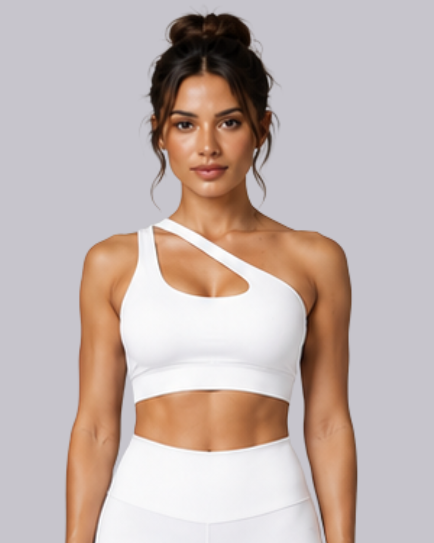 One Shoulder Two straps Crop Top