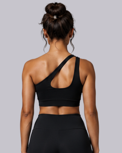 One Shoulder Two straps Crop Top