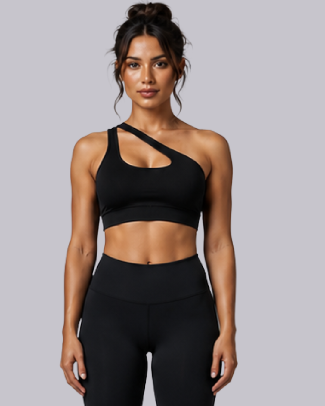 One Shoulder Two straps Crop Top