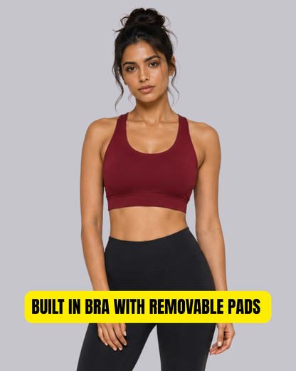 D Back Crop Top