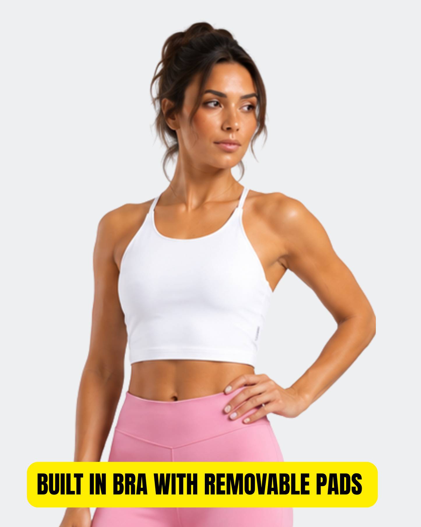 Basic Y Back Crop Top