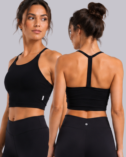 Basic Y Back Crop Top