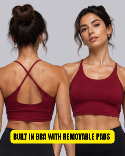 Pettle Back Crop top 101
