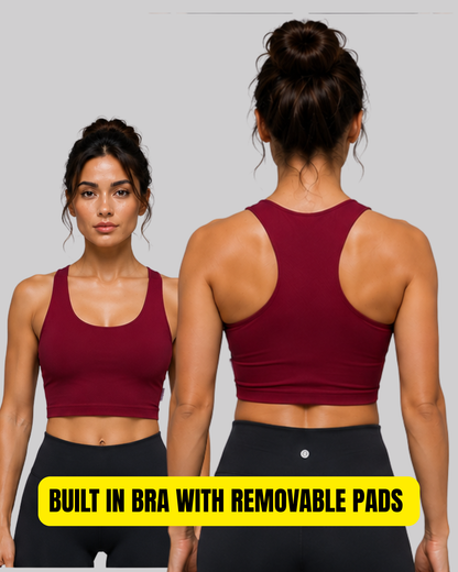 Racer Back Crop Top