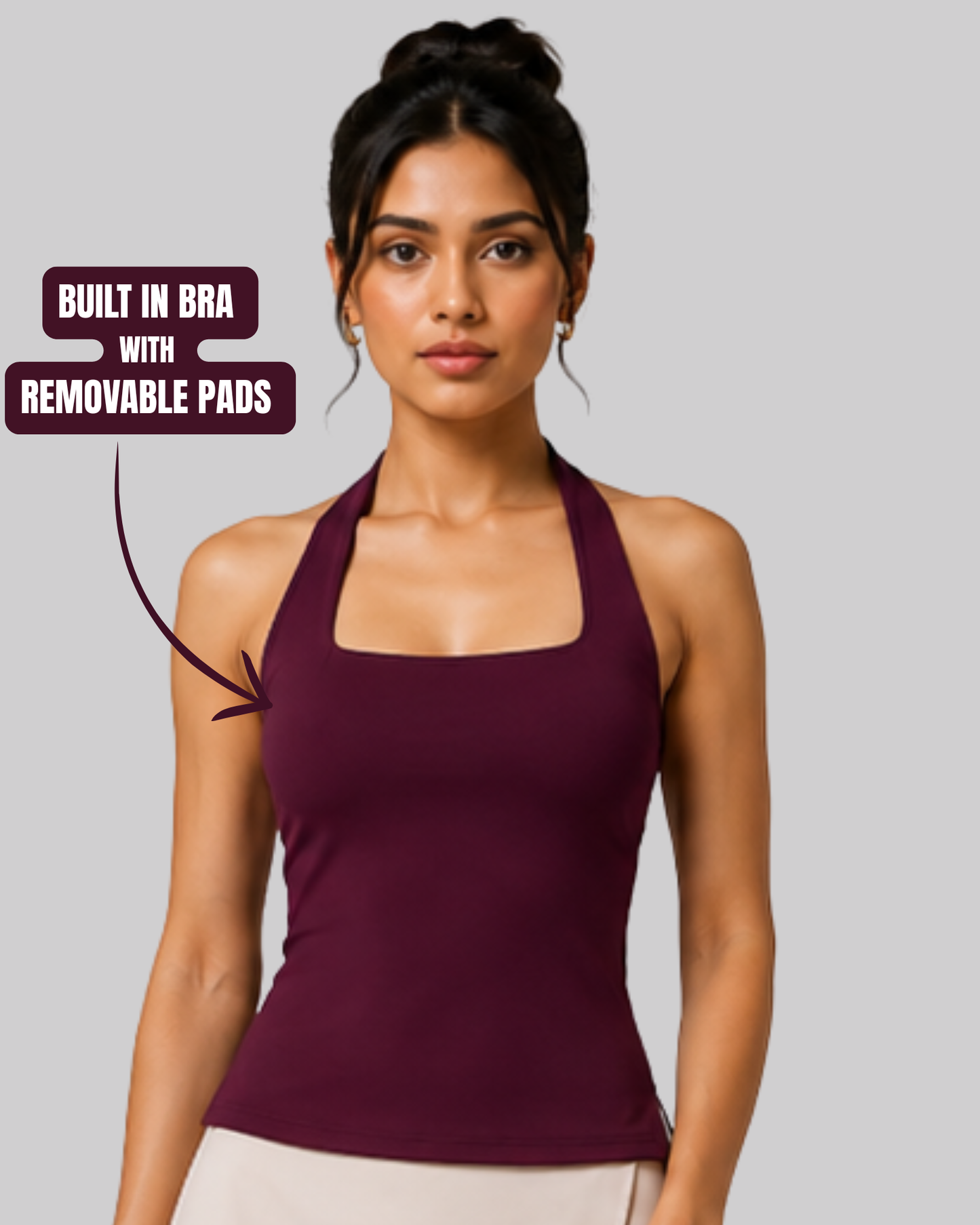 Funnel Halter Tank Top