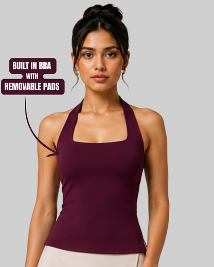 Funnel Halter Tank Top