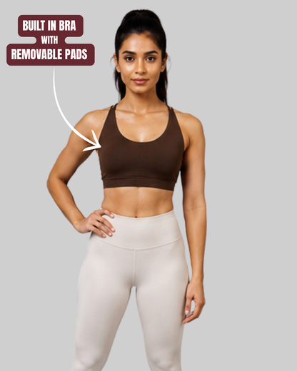 X Back Crop Top