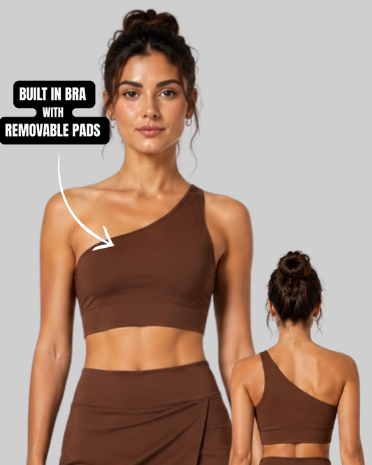 One Shoulder Crop Top