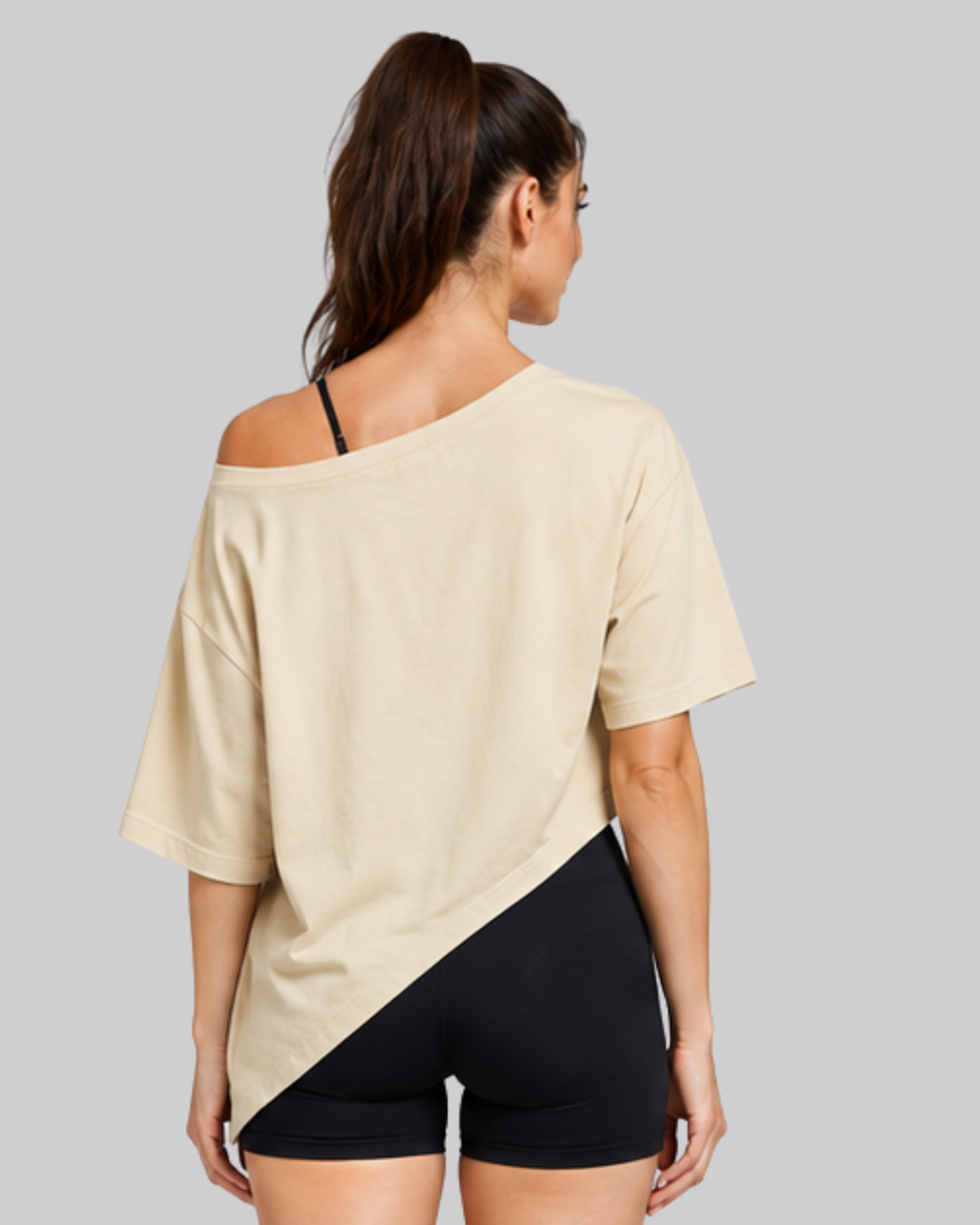 Basics - Oversized Asymmetric Slant Tee