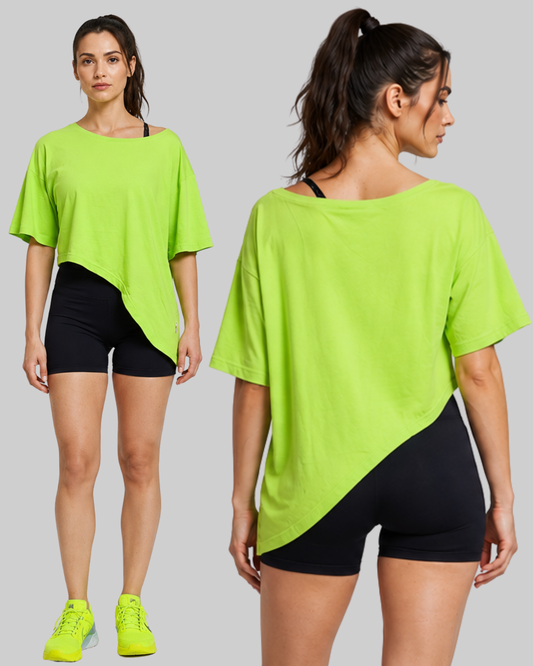 Basics - Oversized Asymmetric Slant Tee