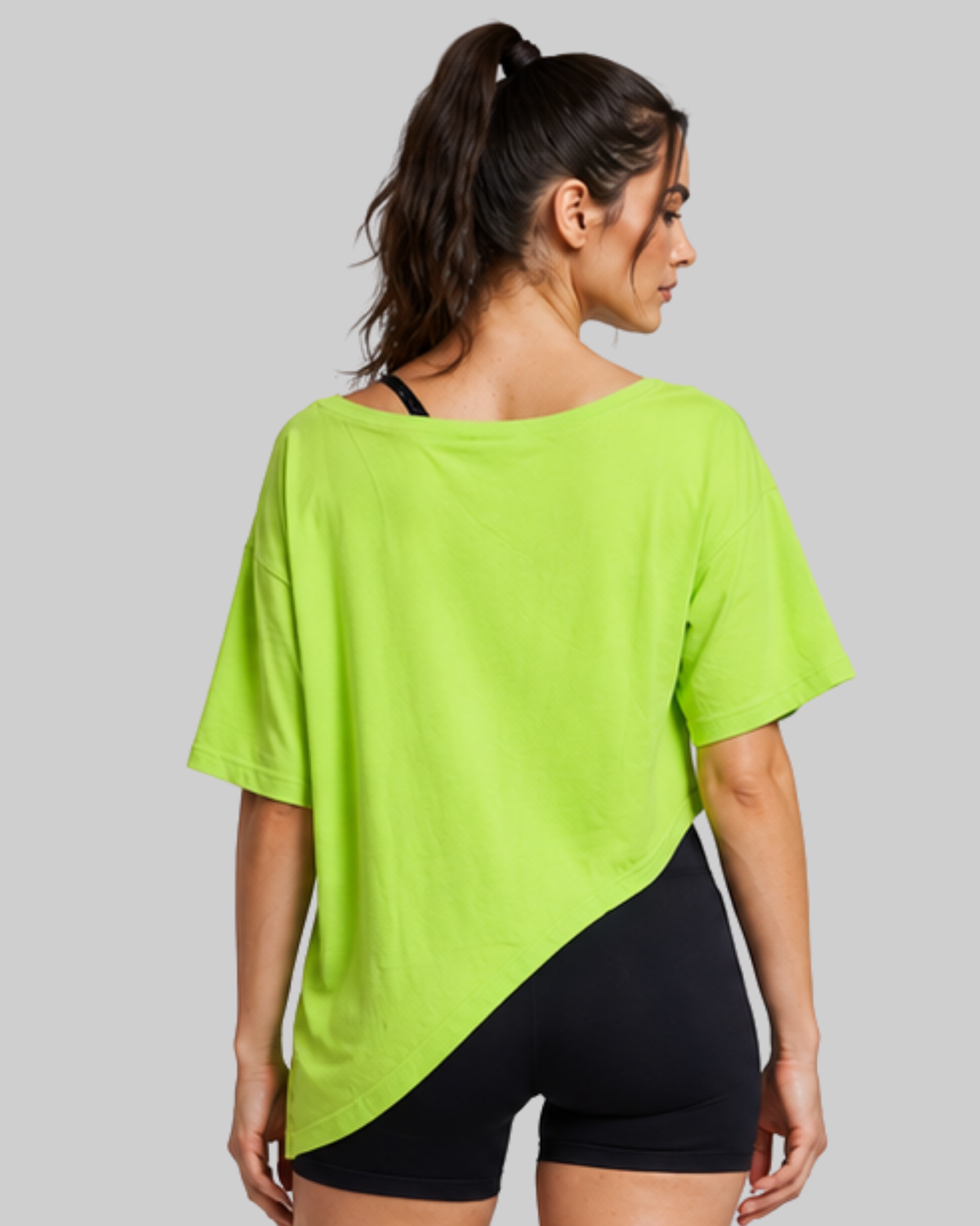 Basics - Oversized Asymmetric Slant Tee