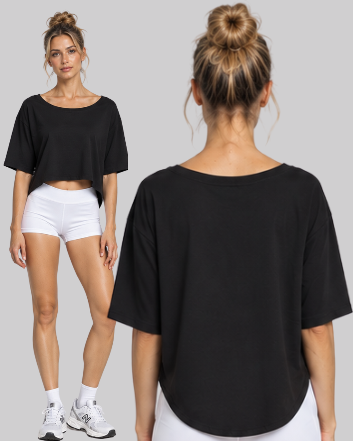 Oversized Tee with Short Front and long Back