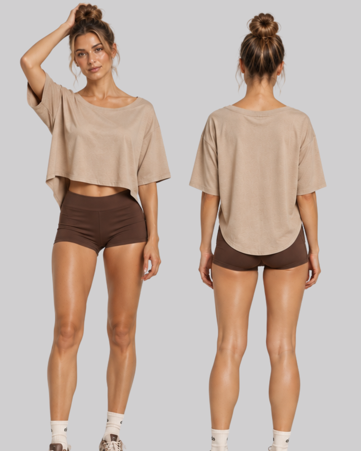 Oversized Tee with Short Front and long Back