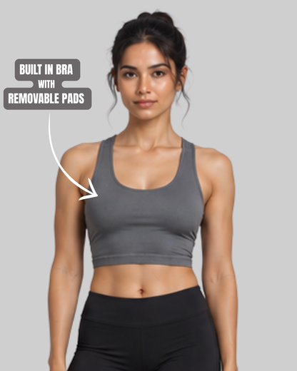 Racer Back Crop Top