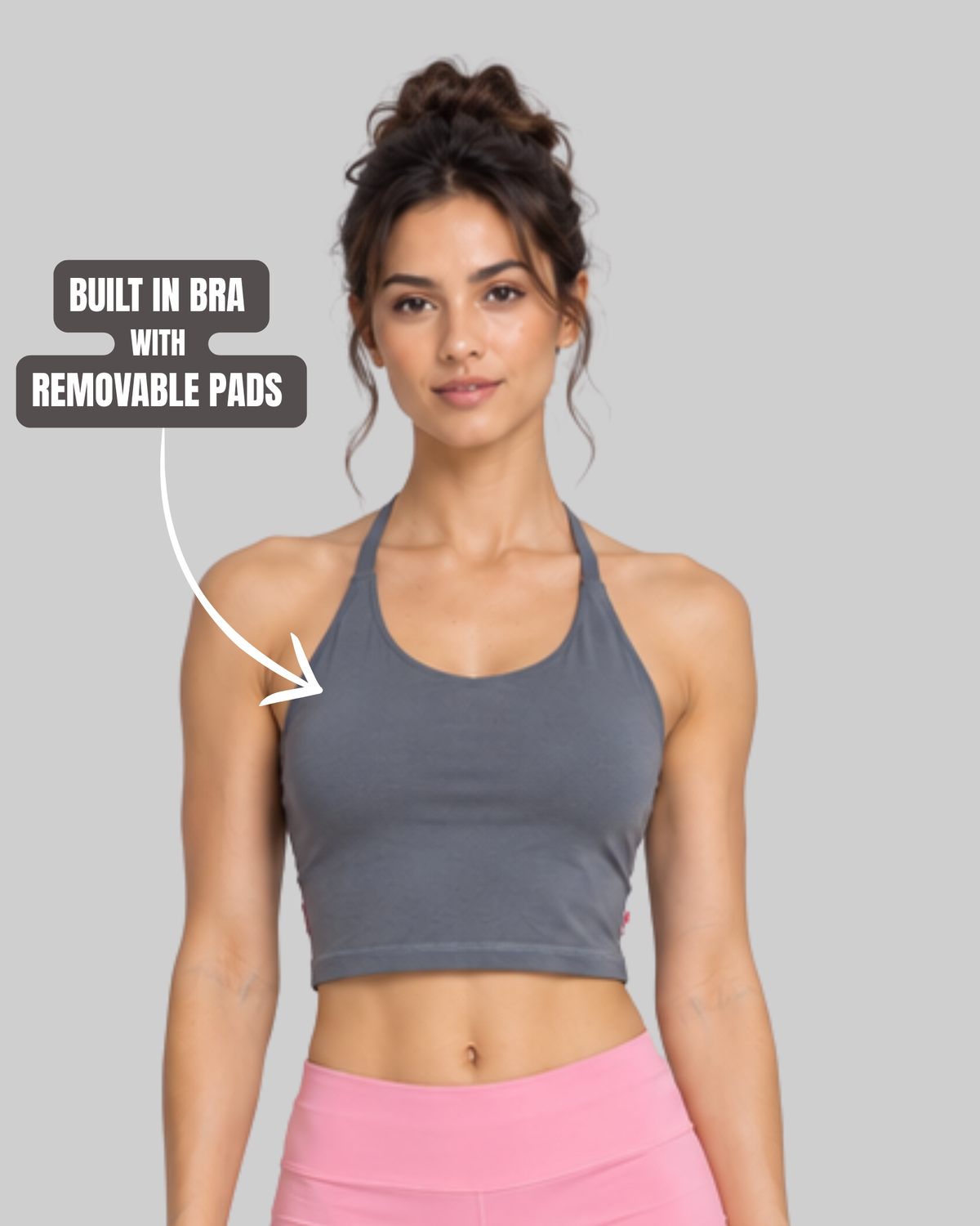 Basic Y Back Crop Top