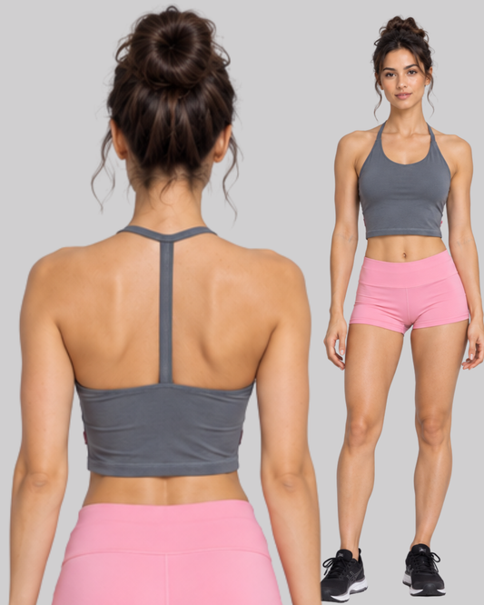 Basic Y Back Crop Top