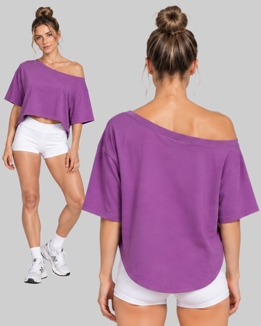 Oversized Tee with Short Front and long Back