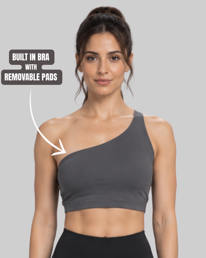 One Shoulder Crop Top