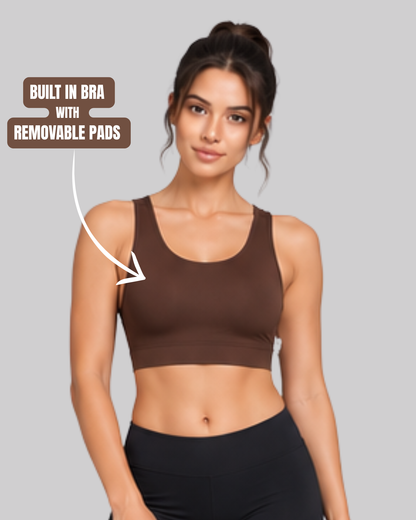 D Back Crop Top