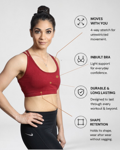 X Back Crop Top