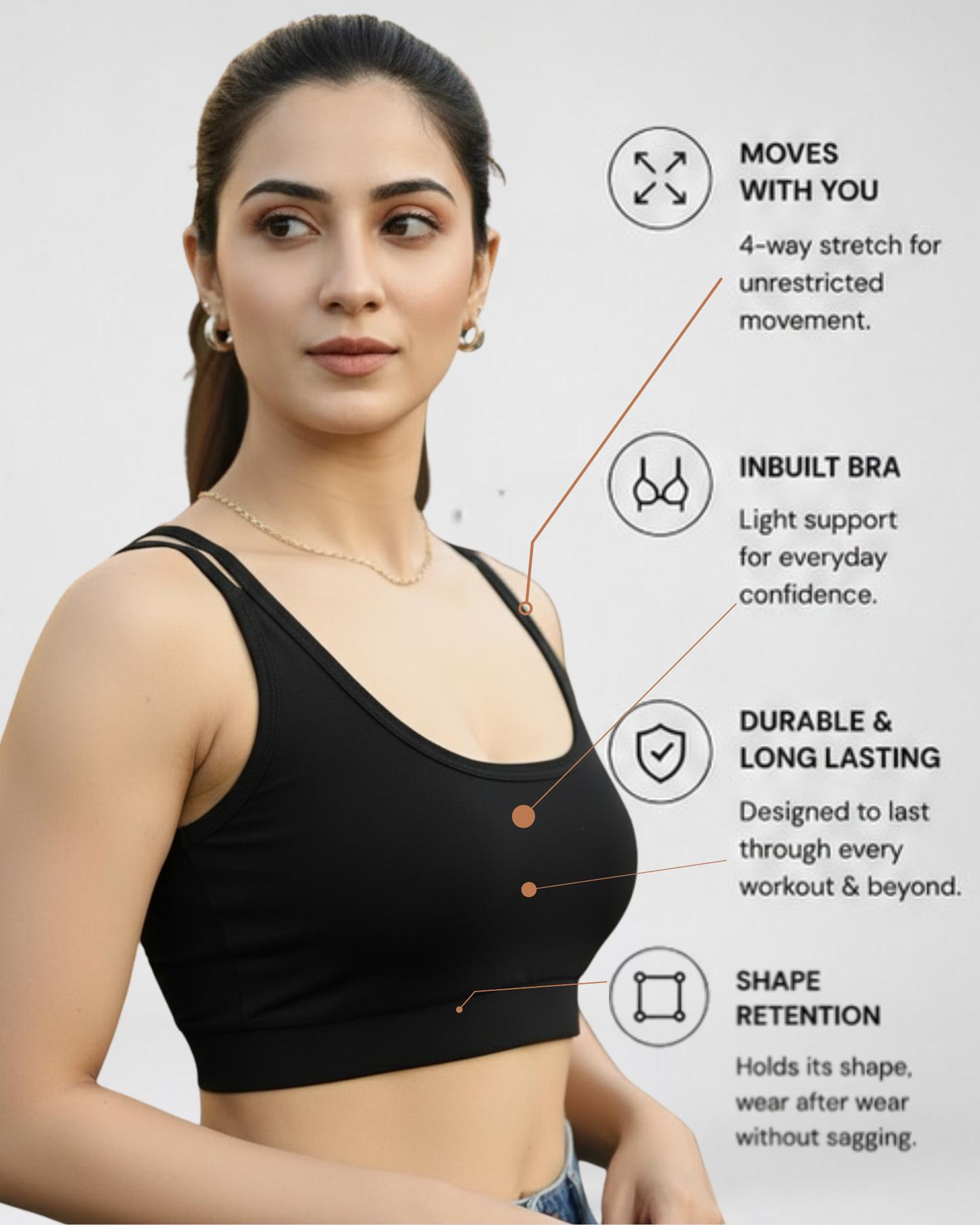 X Back Crop Top