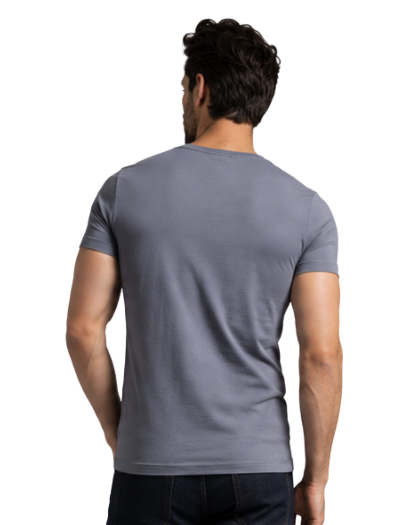 Muscle Fit Round Neck Tee