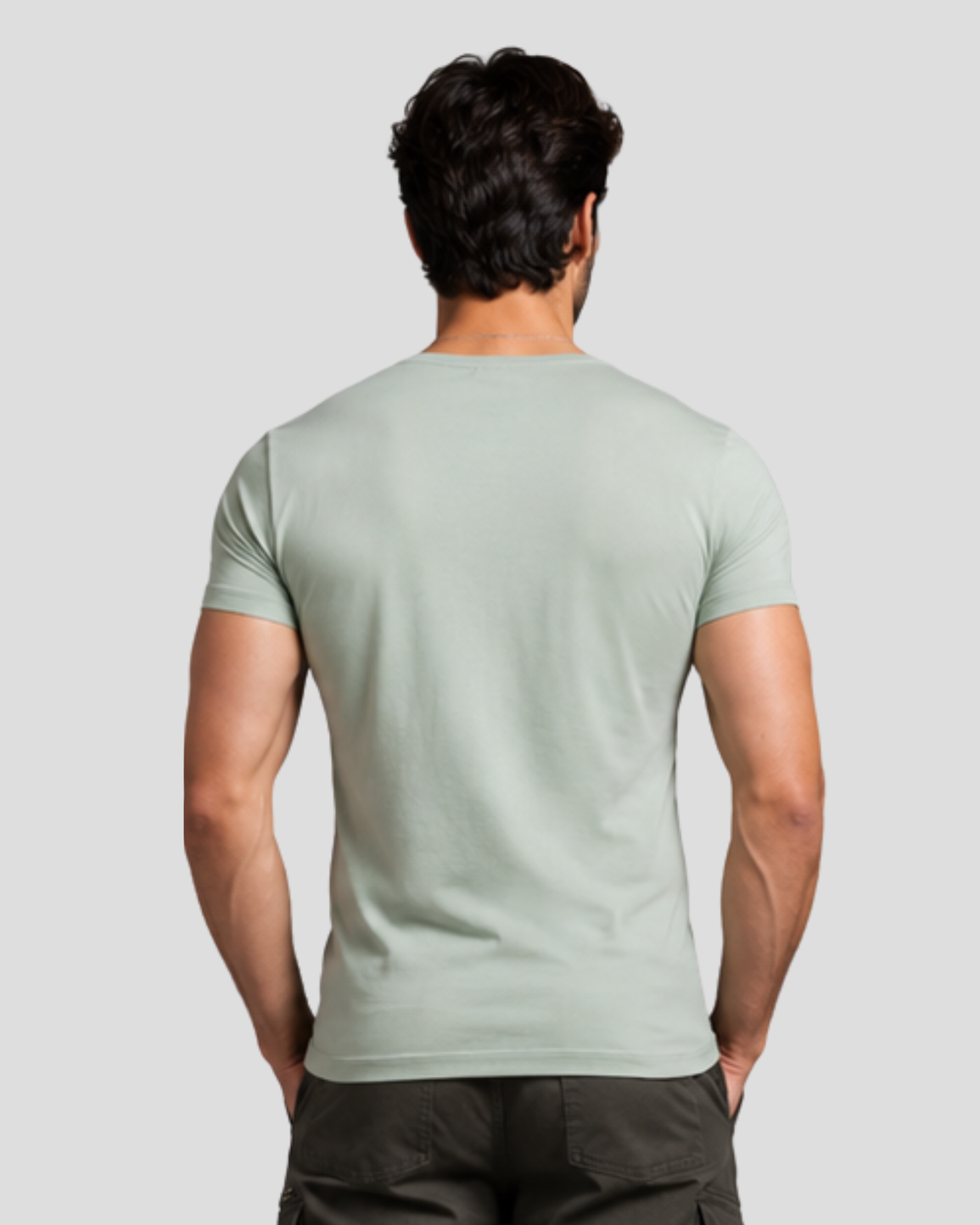 Muscle Fit Round Neck Tee