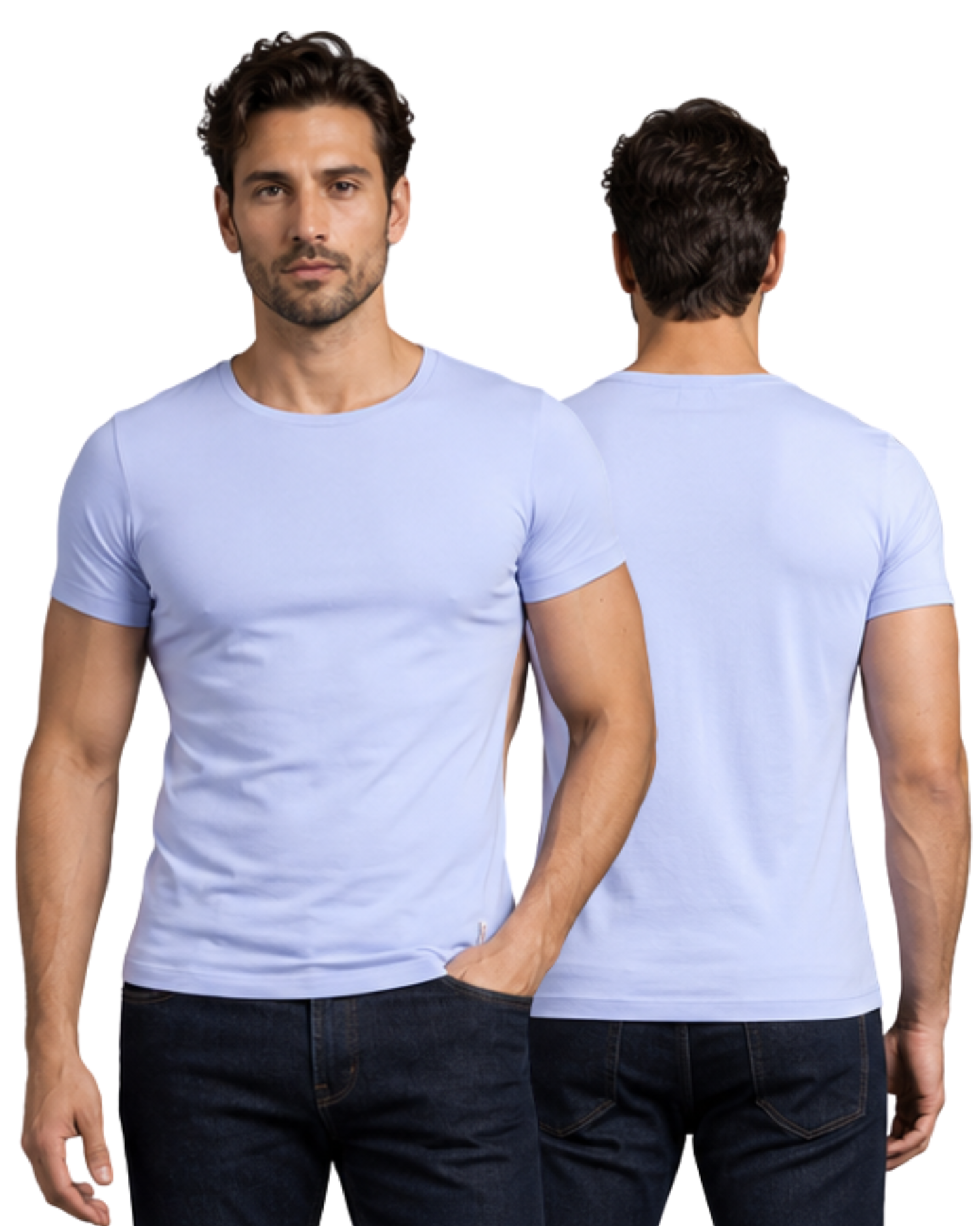 Muscle Fit Round Neck Tee